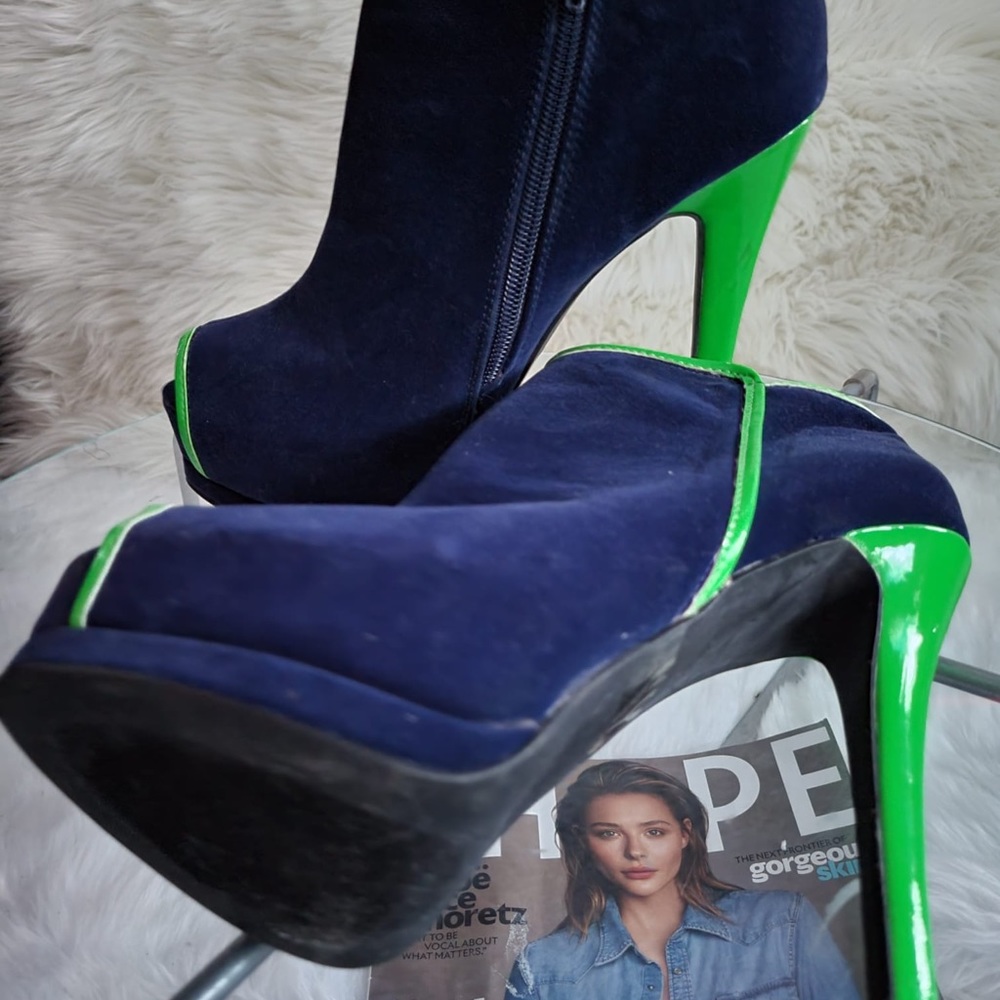 BLUE AND GREEN BOOTIES
